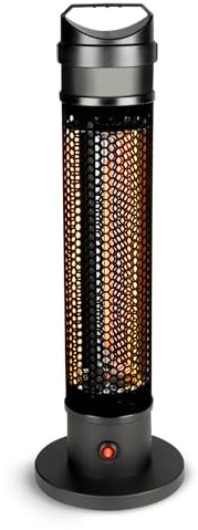 Alpina - Calefacción infrarroja (800 W, interior y exterior, independiente, 800 W), color negro
