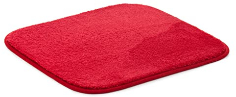 Gözze - Premium Rutschfester Badteppich, RIO, 100% Microfaser, 50 x 45 cm - Rot
