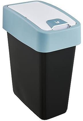 keeeper Cestino Premium con Coperchio Ribaltabile, Soft-Touch, 10 L, Magne, Nordic Blue (Blu)