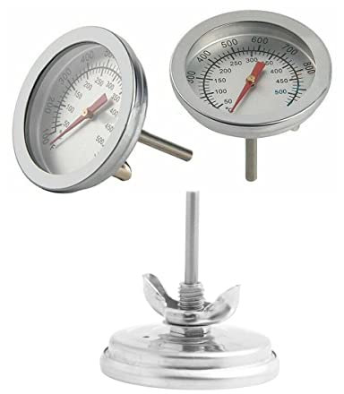 Lot de 3 thermomètres en acier inoxydable pour barbecue, fumoir, grill, viande, four, jauge de température 50 ~ 500 ℃