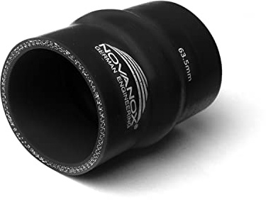 NovaNox German Engineering® Silikon-Wulst-Verbinder 1Fach ID 45-102mm Ladeluftschlauch Universal Silikonschlauch Turboschlauch Schlauchverbinder, Innendurchmesser:Ø 45 mm, Farbe:Schwarz