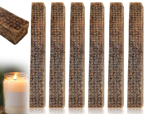 KAPSING 6 Stück Dauerdocht Kompatibel Mit Wachsfresser, für Kerzenreste, Hochwertige Tischfeuer Dochte für Selbstherstellung, Kerzenrestefresser Indoor (1cm)