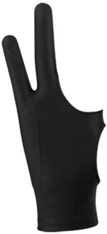 Cyrank Gant d'artiste pour Tablette à Dessin, Gant De Dessin Numérique Respirant 3 Couches 2 Doigts, Gant De Dessin Main Gauche Droite pour Tablette à Dessin(M)