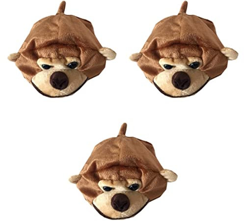 FRCOLOR 3stücke Hübsches Haustier Kostüm Lustige Affenmütze Für Hunde Und Katzen Verkleidungshut Für Halloween Und Partys Verstellbar Für Optimalen Komfort