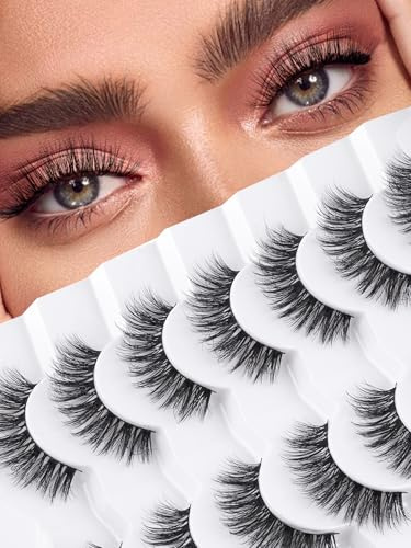 Wispy Lashes Wimpern Natürlich 16mm Flauschige Künstliche Wimpern C Curl Strip Wimpern Mit Dünnem Band Falsche Wimpern Fake Lash Pack Siligli 7 Paar