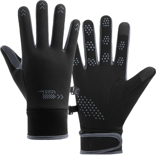 XDSP Guanti Caldi Invernali Touch Screen da Uomo e Donna Termici Antivento Sportivi per Corsa Guida Ciclismo Outdoor Antiscivolo Moto Resistente all'Acqua Arrampicata