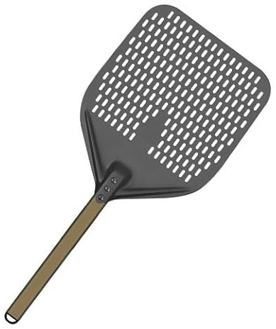 WANGBINGXING Pelle A Pizza Pelle à Pizza perforée en Aluminium de 12 Pouces, spatule à Pizza avec Manche antiadhésif Pelle Pizza(12inch Hard Anodized)