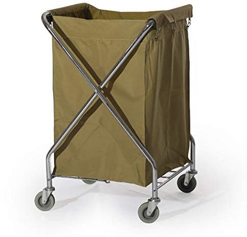 CWCQGH Trolley, Servicewagen, Faltbarer Mehrzweckwagen/Hotelzimmer-Waschküchen-Werkzeugwagen/Reinigungswagen mit Universalrad-Aufbewahrungswagen, Edelstahl