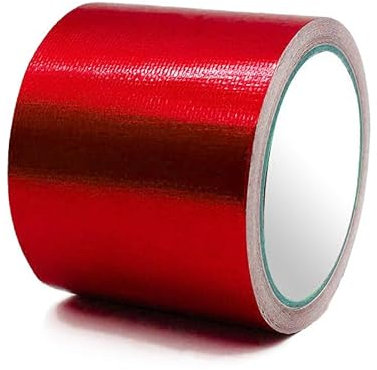Wambere 2 Rollen 5cm x 7,5m PVC Planenband Zelt Klebeband Gewebeplanen Reparaturklebeband Planenflicken Planenreparaturklebeband für Markise Abdeckplane Pavillon Awning Zelt Zubehör,Rot