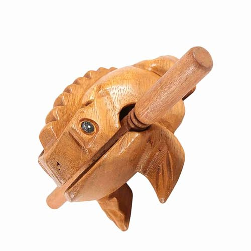 Hölzerne Frösche-Instrumente, Hölzerner Frosch, Hölzerner Frosch-Thailand-traditionelles Handwerk Hölzerne Glückliche Frösche Krächzendes Musikinstrument für Innenministerium