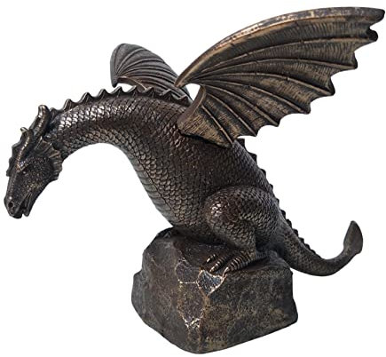 Grande fontaine de jardin en forme de dragon en résine