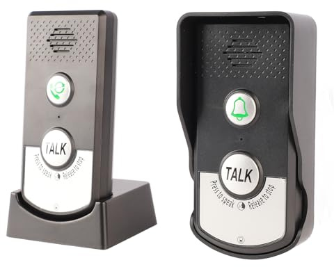 Cocoarm Wireless Voice Intercom Doorbell Two Way Wireless Intercom Doorbells 1000 Meter Long Distance Wireless Voice Doorbell Equipped with Charging Station, 3 Gear Adjustable Sound