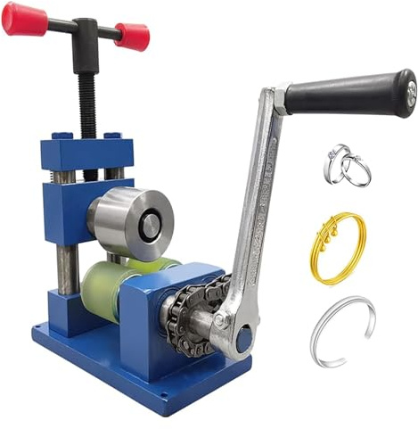 Piegatubi elettrico Macchina piegatrice for bracciali ad anello a manovella, macchina for la formatura a rulli manuale, macchina for laminazione a pressa for gioielli in oro e argento fai da te