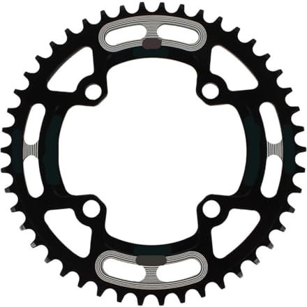 BANGHA Kettenblatt,Fahrrad Kettenblatt Rundes Fahrradkettenblatt 104BCD 40 42 44 46 48 50 52 T MTB Mountainbike Kettenblatt 104 Bcd(48T,Black)