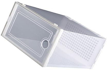 PENIKOKO Cajas de Zapatos Transparentes Cajón, 2 Piezas, PP Blanco