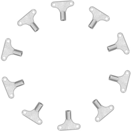 TEHAUX 10pcs Radiator Valve Bleed Keys Multi-Functional Metal Plumbing Tools for Air Vent Release Compatible with Various Radiator Models and Easy to Use
