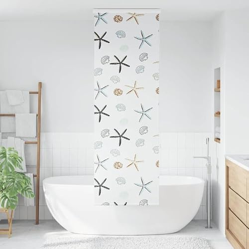 Tenda a rullo per doccia con cassetta, 80 x 240 cm, PEVA, pellicola per finestra per bagno, impermeabile e facile da pulire, larghezza tessuto 76 cm, design moderno
