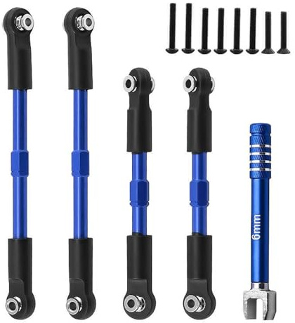 Luwecf Turnbuckle Pull Rods Servo Link Rod Arm Tie Rods Links for Ara3205S Ara3505, Blue