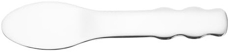 Alipis Spatule de Beauté Compacte et Portable en Acier Inoxydable Argenté, Cuillère à Crème Visage Outil de Soin Peau pour Massage Facial et Maquillage