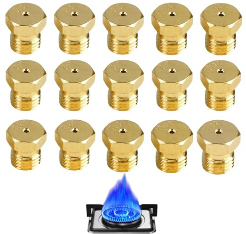 Inyectores Cocina Gas Butano, 15 Pcs Inyectores Universales | para Cocina de Gas Butano y Propano, Cocinas Y Placa Inyectores Cocción Gas Butanos(0.5/0.65/0.7/0.87/0.90/0.95/1.02)