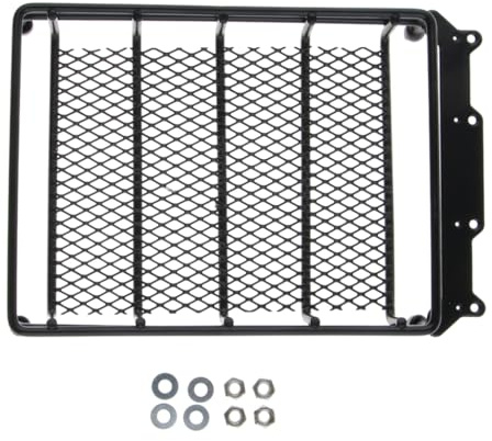 mophrati Heavy Duty Roof Luggage Rack 110 Easy Replacement Metal Rack All RC Model Cars And Crawlers 1/10 Upgrade Parts Black Metal Roof Top Cargo Carrier Long For HSP RC Model Cars.
