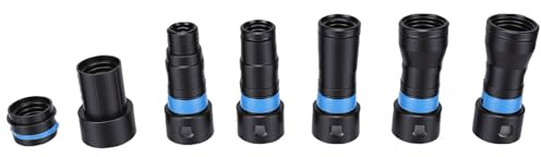 TIKATARER 7-teiliges Staubsammelschlauch-Adapter-Set, Erweitertes Quick-Click-Adapter-Set, Multi-Marken-Elektrowerkzeug- für Heim-, Laden-, Vakuumschläuche und Werkstatt