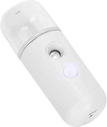 Xiuganpo Mini Pulverizador de Niebla Facial Portátil, Pulverizador Hidratante Ligero para el Cuidado de la Piel, Capacidad del Tanque de Agua de 30 Ml, Material ABS Blanco