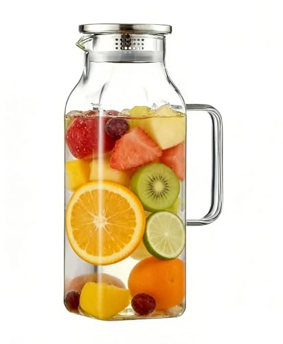 di con Coperchio 2L Caraffa Da Bevande Con Manico E Coperchio