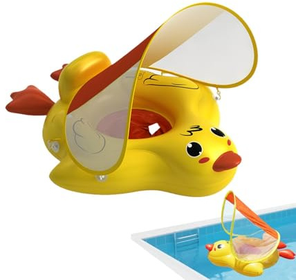 Gonfiabili Piscina Per Bambini,Salvagente Antiribaltamento e Antiscivolo | Paperella Cartoon Galleggiante Piscina | Per Bambini 12-36 Esterno Spiaggia Acquatico Vacanze Riunioni Familiari