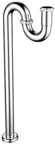 NINMORTH 53cm Edelstahl S-Fall Ablaufrohr mit Geruchsdichtung Wandmontage Waschbecken Abfluss Bad und Küche