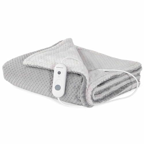 Orbegozo MAH 1750 – Manta térmica, 3 niveles de temperatura, calentamiento rápido, protección contra sobrecalentamiento, apagado automático, 170x100cm, 120 W