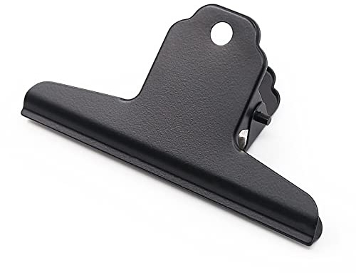 Coideal Grandi clip di carta per toro in acciaio inox nero – 10 pezzi da 4 pollici Black Metal Legant Clip per forniture di scuola d'ufficio