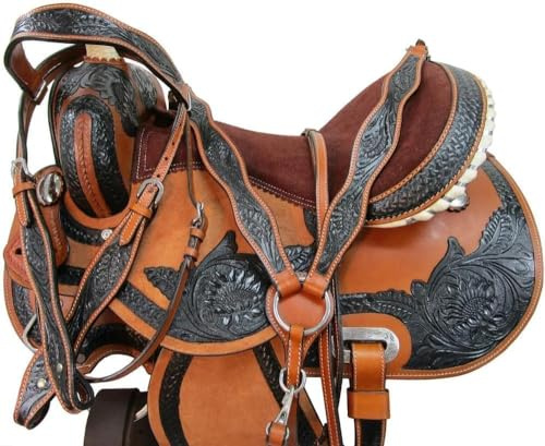 Trail Saddle Cowgirl Western Comfy Pleasure Horse - Juego de tachuelas de cuero con herramientas de 10 a 19 pulgadas, ME-WLS-126 (asiento de 10 pulgadas)