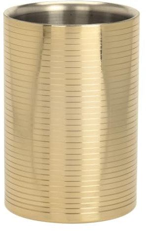 Carousel Home Elegant Wine Chiller Gold Metal Wine Cooler | Prosecco Chiller Champagne Wine Ice Bucket | Stainless Steel Double Walled Wine Bottle Holders