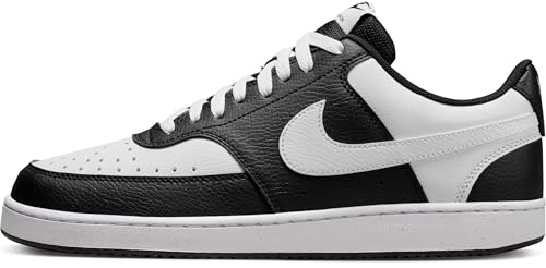 Nike Court Vision Lo Herren Sneaker, Black/White, 48.5