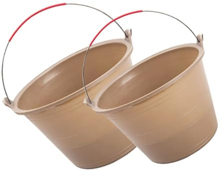 SEWOART 2pièces Seaux Renforcé pour Mélange De Ciment Et Transport De Matériaux Seaux De Chantier Multifonctionnels avec Poignée pour Travailleurs du Bâtiment