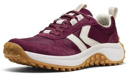KEEN Women's KS86 Comfortable Durable Retro Style Sneakers, Fig/Star White, 8.5