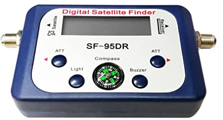 POFET Localizador de señal de satélite, mini LCD digital, localizador de satélite profesional con alarma y buscador de intensidad de señal para antena parabólica