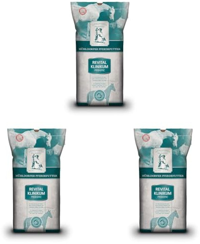 Mühldorfer Revital Klinikum Prebiotic - 20 kg - Pferdefutter bei Verdauungsbeschwerden, Kotwasser, Koliken oder Durchfall (Packung mit 3)