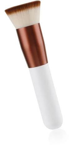 Cepillo cosmético suave con parte superior plana, aplicación sin rayas, acabado natural, uso diario, materiales hipoalergénicos, de larga duración, cepillo cosmético multiusos para líquidos y polvos