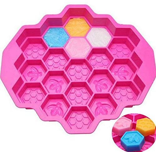 1 Pezzo 19 Cella a Favo Api Sapone Stampo in Silicone Cera Vergine Ghiaccio Gelatina Cioccolato Silicone Tortiera Fai-Da-Te Ripieno Decorazione Torte Stampo Placca da Forno Teglie e Stampi Forniture