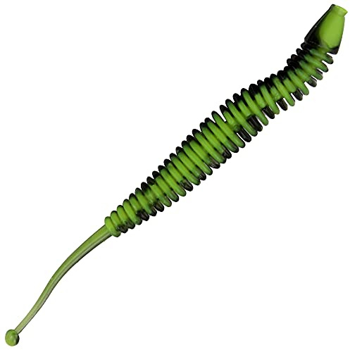FTM Omura Baits Snake 8,4cm 1,4g - 10 Forellenköder, Geschmack:Knoblauch, Farbe:Chartreuse-schwarz