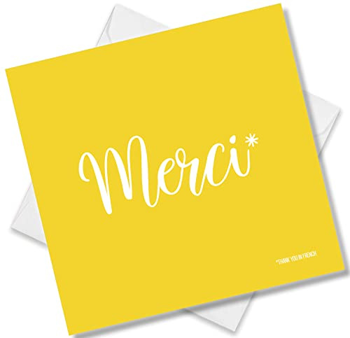Punkcards Dankeskarte – Merci – Dankeschön auf Französisch