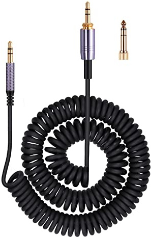 Solo4 Cord Coiled Audio Cable Replacement for Dre Beats Studio3 / Studio Pro/Solo 3 Wireless Noise Cancelling Headphones, 3.5mm(1/8) Extension Wire Compatible with iPhone PS5 Xbox One, 14ft