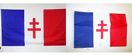 AZ FLAG Drapeau France Libre 1940-1944 150x90cm et 45x30cm - Pavillon Français de la Résistance