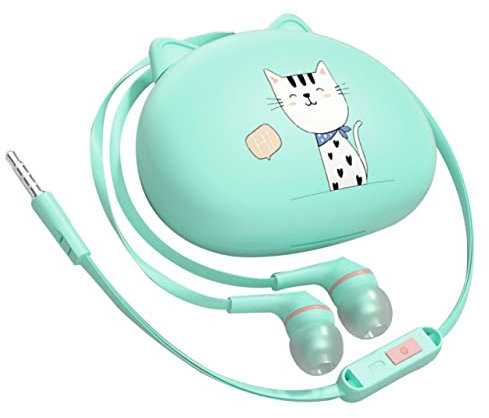 ULDIGI Auriculares Universales con Cable Auriculares Internos con Cable Auriculares con Cable con Estuche Tapones para Los Oídos De Silicona Niño Caja De Auriculares Altavoz De Subgraves