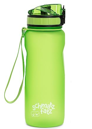 schmatzfatz Gourde 800 ml - Étanche avec Fermeture 1-Clic, Tritan Sans BPA, Infuseur à Fruits, Anse de Transport, pour l'École et le Sport, Design Enfant et Adulte, Compatible Boissons Gazeuses