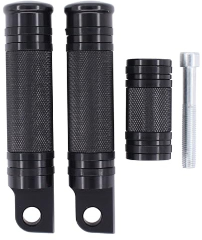 Fußrasten Schalthebel Motorrad Pedale Fußstütze Aluminium schwarz hinten links rechts für Harley Softail Dyna Street 750 V Rod Street Glide CVO Iron 883 Sportster 1200 XL Super Electra Glide Road King