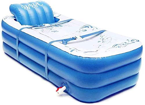 UHVUJDUI Natation Gonflable Bain Piscine pataugeoire Bain à remous Baignoire Spa PVC Pliant Portable Adulte Pompe à Air Maison Mise à Jour