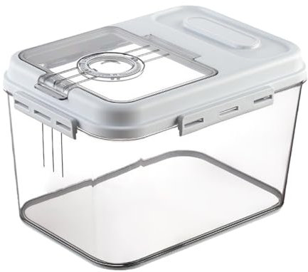 Toolzia Rice Dispenser 7.5kg, Airtight Rice Flour Cereal Storage Container Cereal Storage Bin For Kitchen